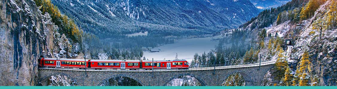 Swiss Alps train